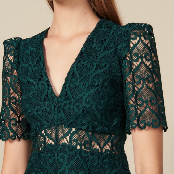 Sandro, Short dress sweetheart guipure neckline - Picture 3 of 7